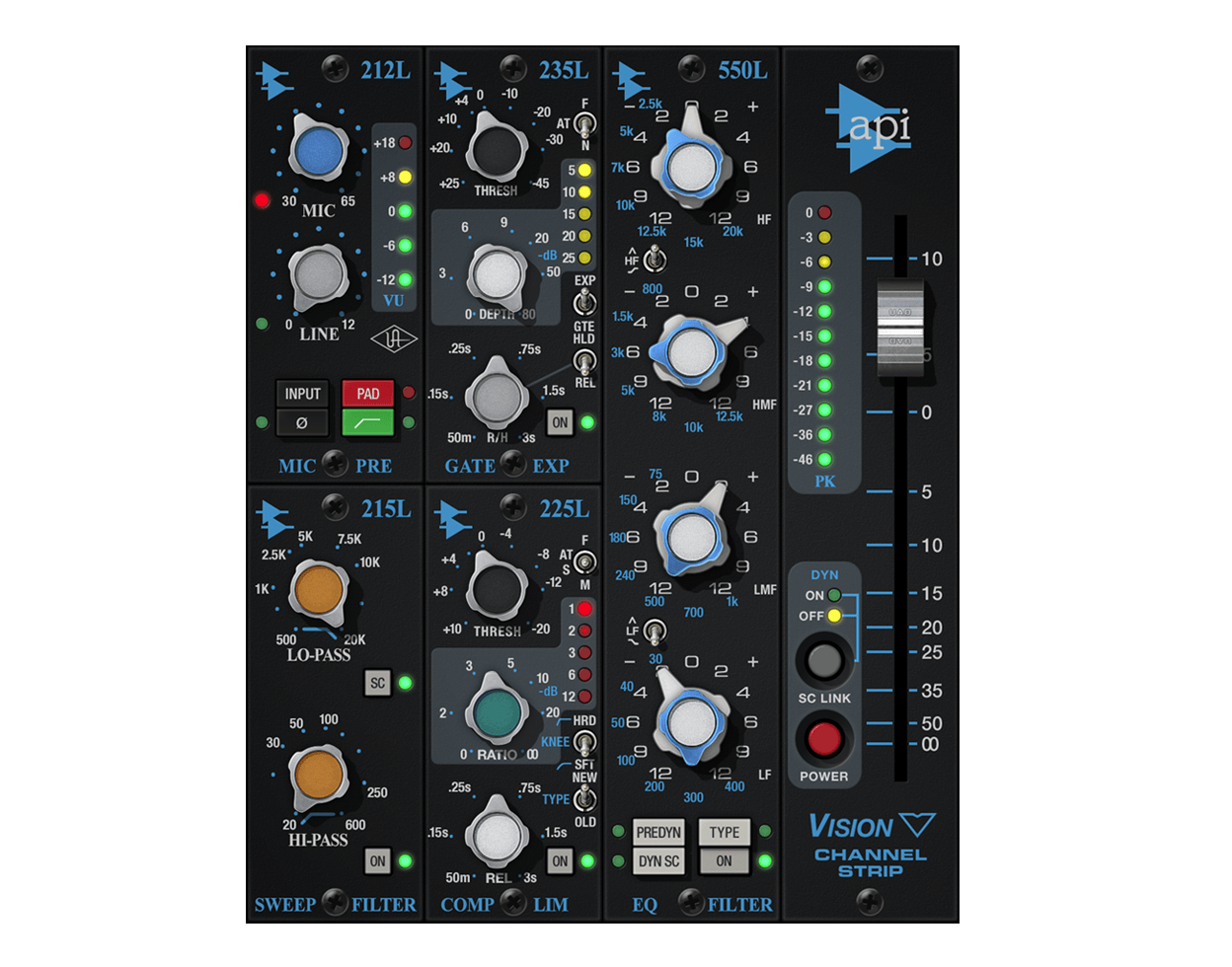 Universal Audio API Vision Channel Strip Collection